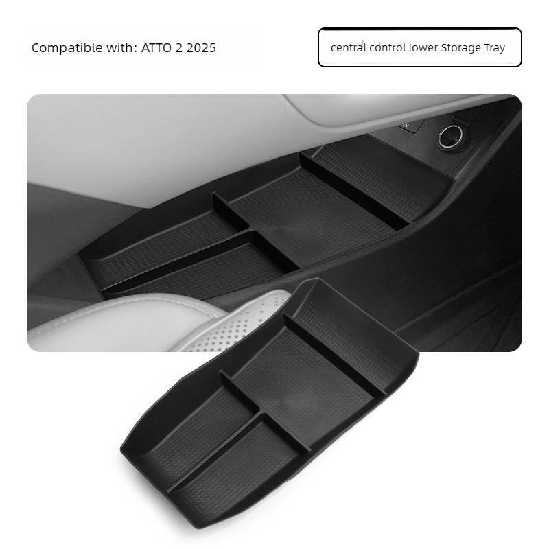 For Byd Atto 2   Center Console Armrest Storage Box Under Console Organizer Tray Cup Holder Cover Car Accessories