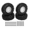 4PCS RC Off Road Vehicle Tires 1.9 Inch Universal Rubber RC Wheels and Tires for RC Off Road Vehicle Climbing Car White