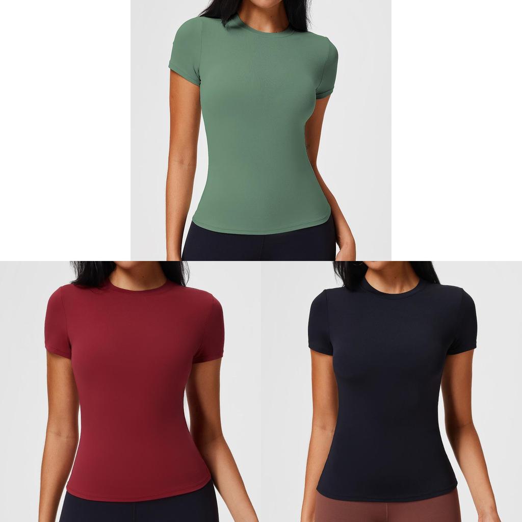 Womens Slim Fit Breathable Nylon Running T Shirt For Yoga And Fitness Exercise