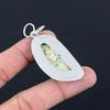 Marquise Abalone Shell Stone Sister Bezel Ethnic Trendy Pendant Sterling Silver