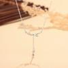 FY-0530 S925 Sterling Silver Bamboo Segment and Leaf Tassel Necklace for Women Lightweight Luxury Elegant Collarbone Chain