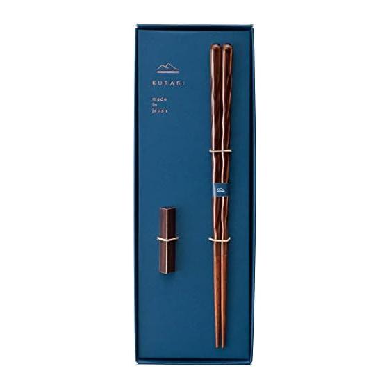 KAWAI KURABI Chopsticks Dishwasher Safe 23cm with Chopstick Rest Gift Set Made in Japan