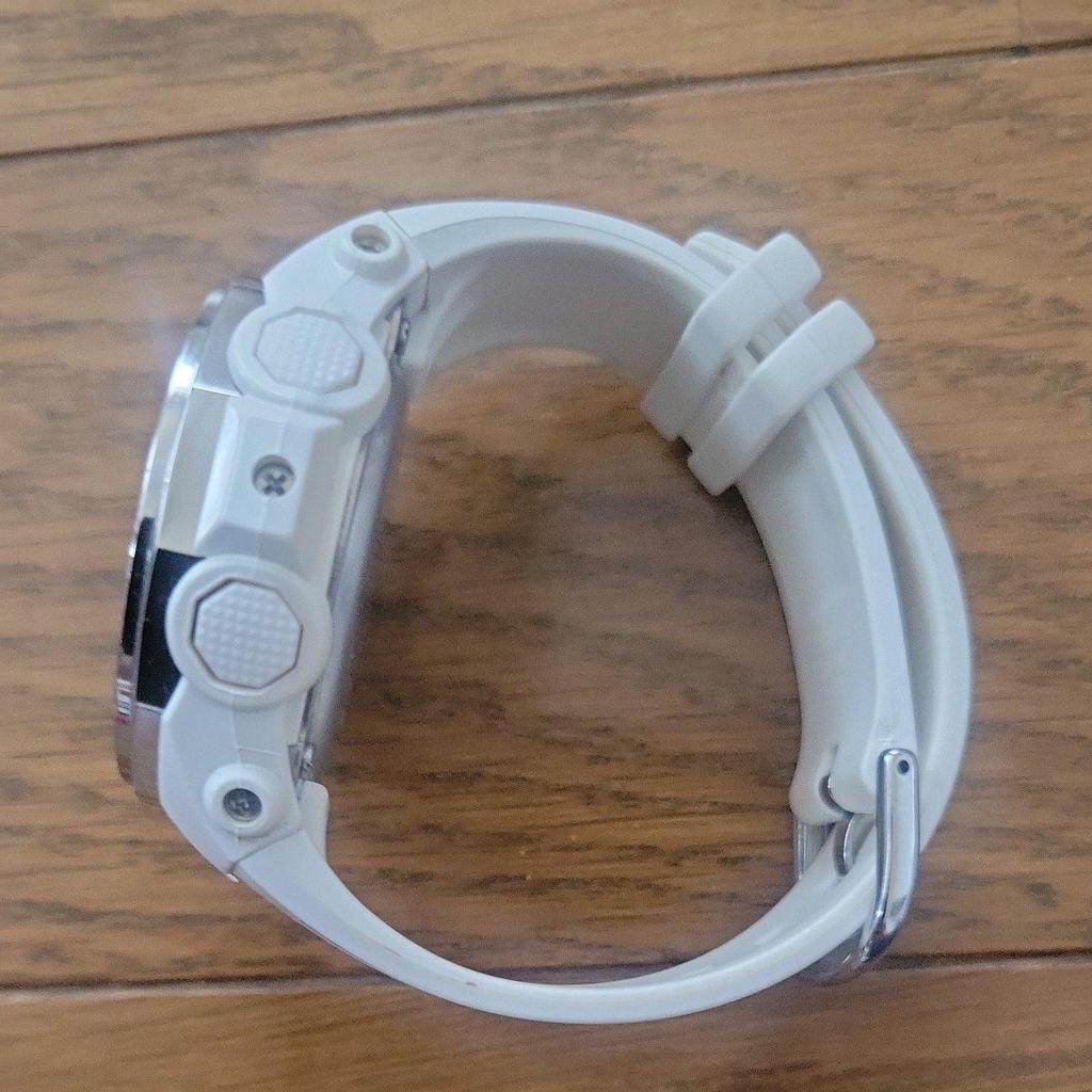 Used CASIO Baby-G BGA-225 White Ana-Digi Watch with Tide Graph Function