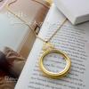 [R-days Daikanyama] Magnifying Glass Pendant Necklace, Mother's Day Gift, Boxed, Long Necklace, Stylish, Women's Pendant Magnifying Glass, Made in