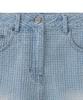 Noir For Woman Damaged Stripe Denim Mini Skirt (Light Blue)