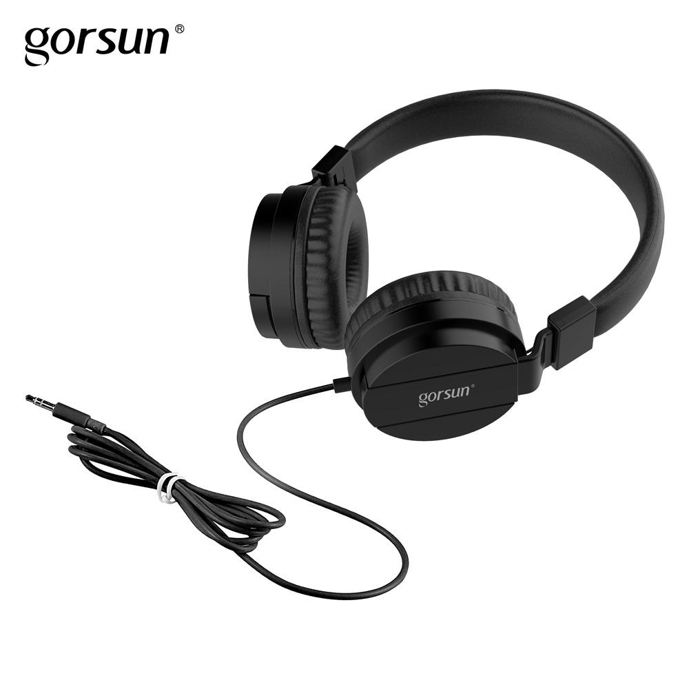Cuffie per bambini Gorsun, cuffie per bambini stereo leggere con cavo per bambini, adulti, fascia regolabile, cuffie per bambini per smartphone