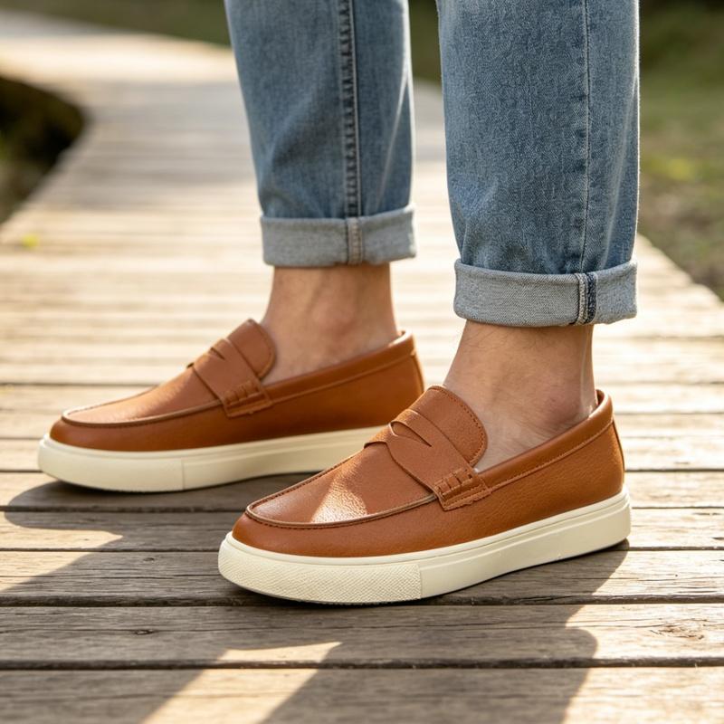 Mocasines de Diseñador Clásicos Para Hombre Zapatos sin Cordones Transpirables Planos Zapatos Casuales para Hombre Cómodos Zapatos de Cuero PU Hombre Zapatos Perezosos