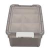 16L Plastic Storage Box Sturdy PP Clear Latching Box with Removable Tray for Toys Organization