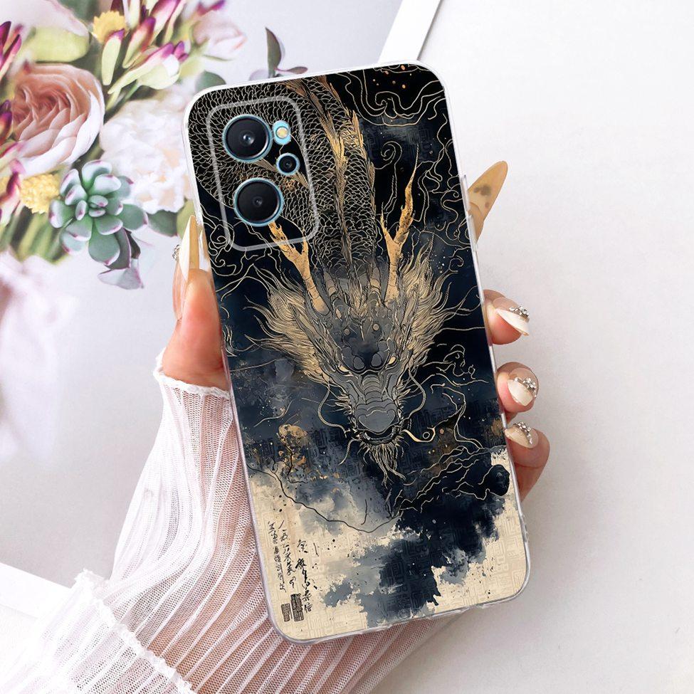 For Realme 9i 4G Case RMX3491 Transparent Cute Cat Fashion Butterfly Funny Painted Casing For Real me 9i 4G Cover
