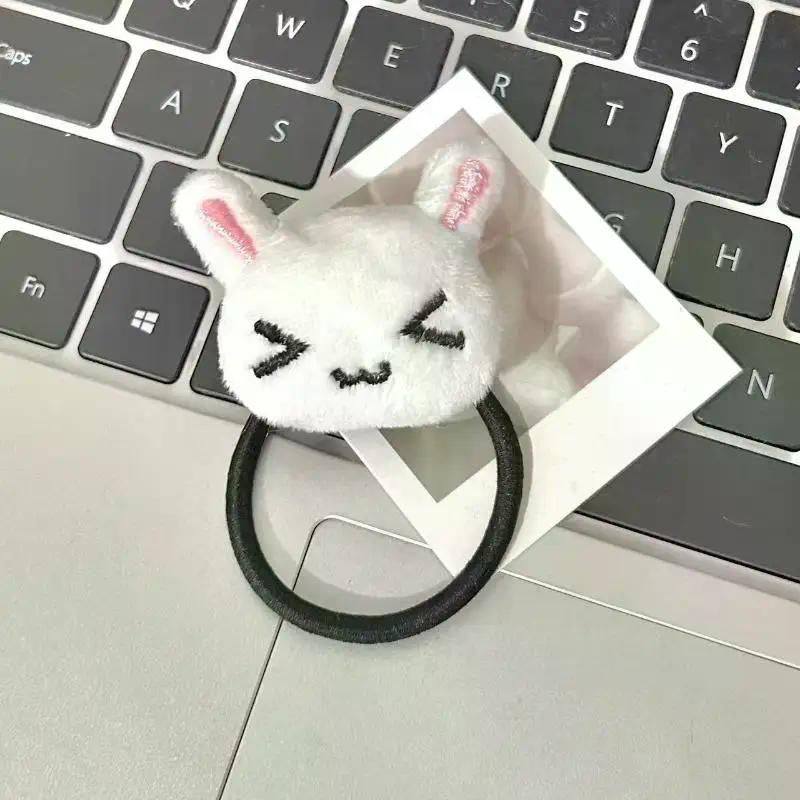 1/2 Adet Sevimli Peluş Tavşan Saç Tokası Saç Bandı Lolita Kızlar Öğrenciler İçin At Kuyruğu Saç İpi Saç Aksesuarları Takı