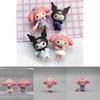 Adorable 4pcs Kuromi My Melody Figures For Cake Decorating And Room Decoration