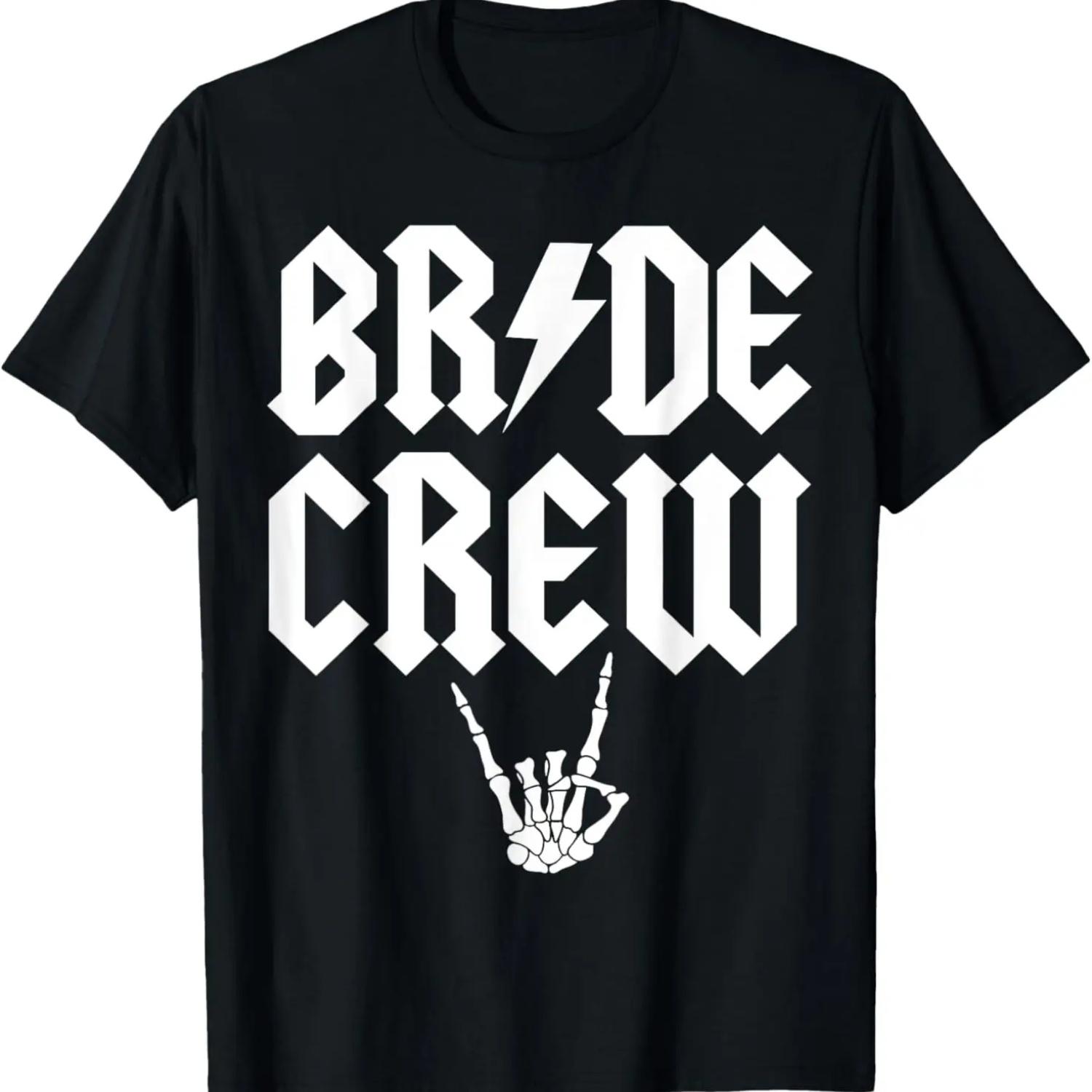 

Bride Crew Rock n Roll Gothic Halloween Bachelorette Party T-Shirt XXXXXL чёрный