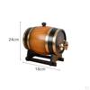 Premium Wooden Wine Barrel Dispenser with Stand - Elegant Beverage Container for Home Entertaining