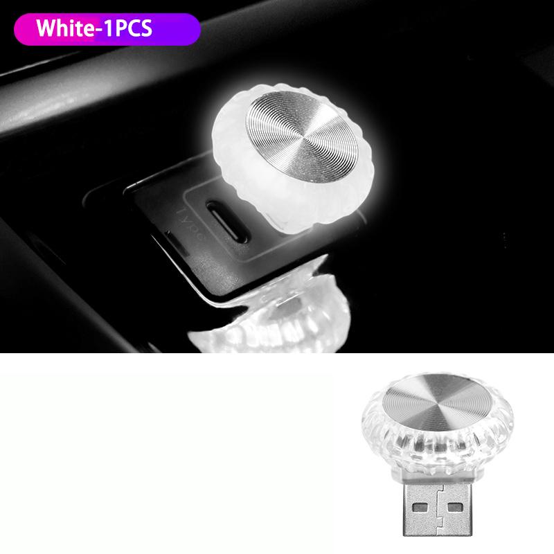 Luz LED de Ambiente USB para Carro RGB Luz Ambiente Mini Lâmpadas Noturnas Decorativas Para Luz de Ambiente Interior de Carro Luz de Computador Plug and Play