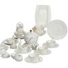 LISM Water Cube Gold-Rimmed 60-Piece Dinnerware Set