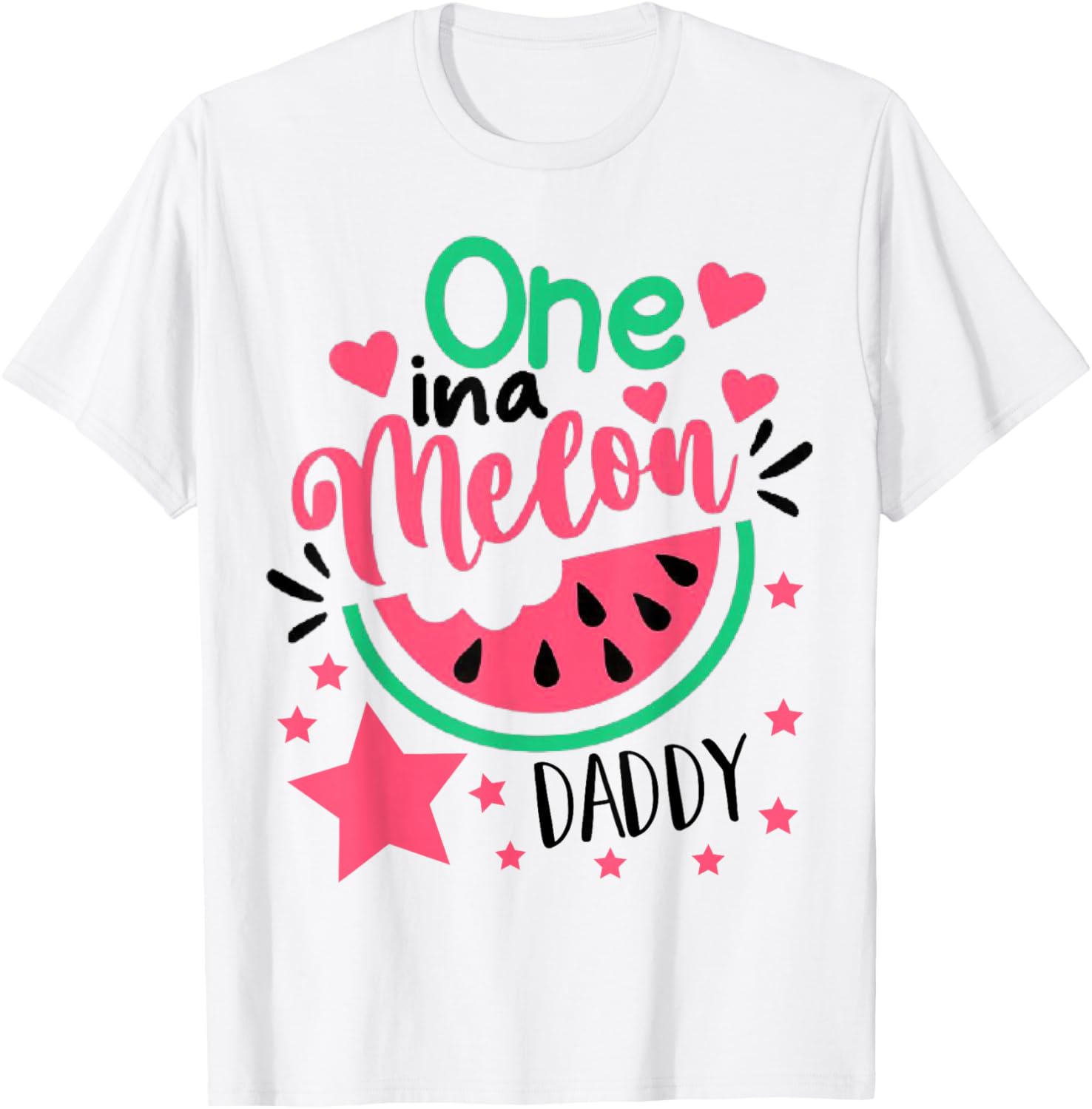 

One In A Melon Daddy Outfit Birthday Matching Group Summer Men Women Kids T-Shirt 5XL різнокольоровий