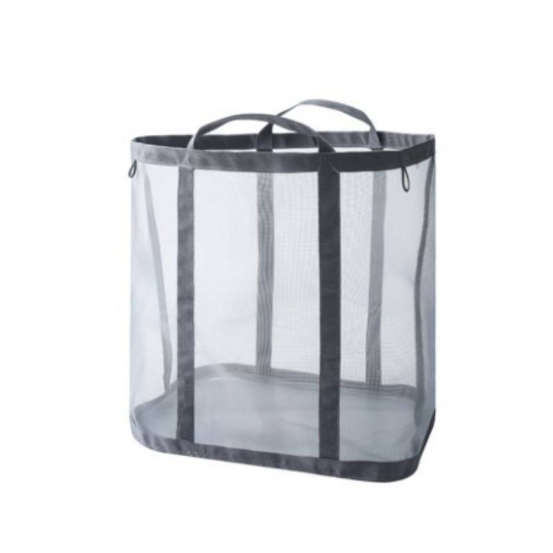 Nylon Foldable Laundry Basket With Foldable And Mesh Design For Home Organizing And Storage