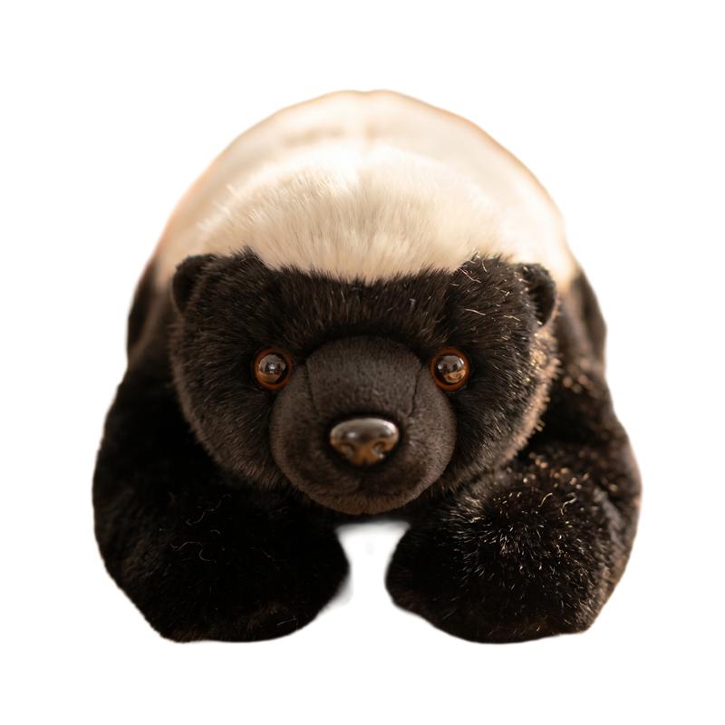 40cm Schwarzes Honigdachs Plüschtier Stofftier Wildtier Wie Echte Plüschtiere Rückenstützkissen Heimdeko Mann Geschenk 40cm beige