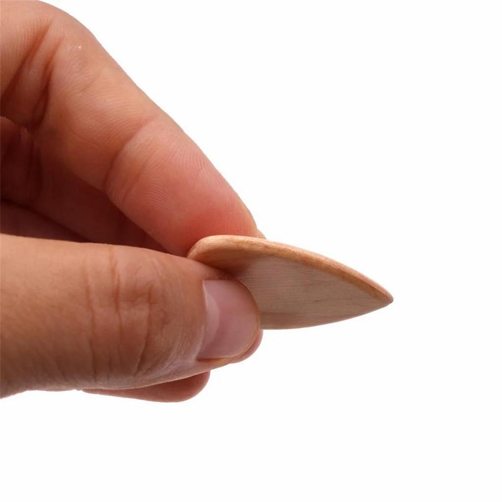 Wood Guitar Picks Wooden Guitar Mediators for Acoustic Guitar Electric Bass Plectrum 6Pcs 2mm