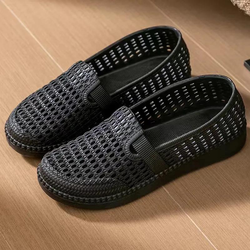 

WTEMPO однотонные туфли на толстом каблуке на плоской подошве, женские весенне-летние простые повседневные туфли без дырок, классные слипоны 40