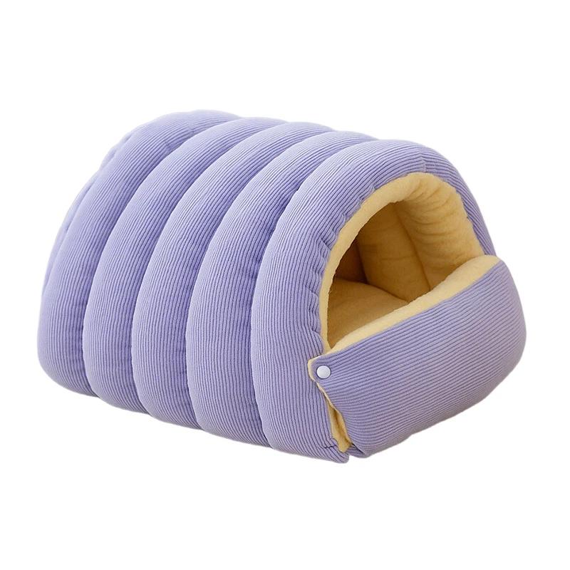 

Plush Cat Bed Warm Pet House Thickening Warmth Comfort Soft Winter Kittens Sleeping Beds Cat Cave For Pet Warmth Pet Supplies cat within 4kg фиолетовый