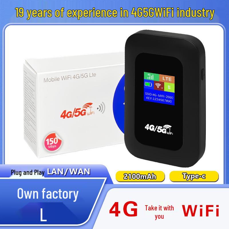 4G Portable MIFI LTE Router with Color Screen & SIM Card Slot for Wireless WiFi Connectivity