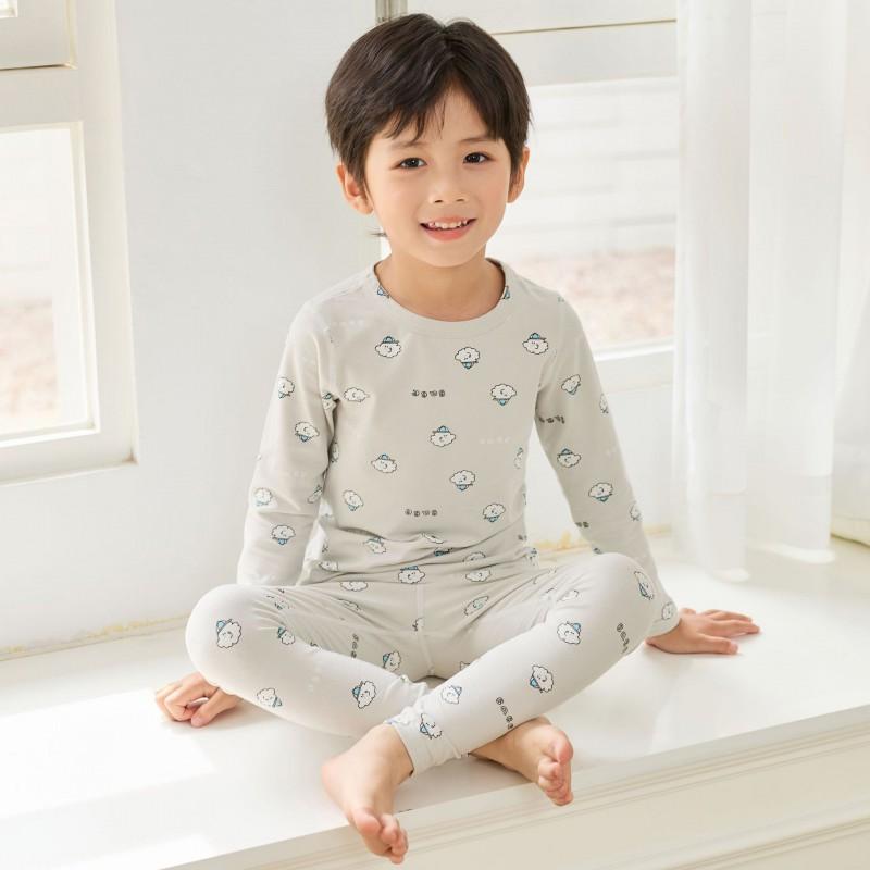 Girls Boys Thermal Underwear Set Kids A Winter Soft Loungewear