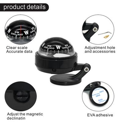 Outdoor Sea Marine Military Electronic Boat Ship Vehicle Car Compass Navigation Positioning High Precision LED Night Light