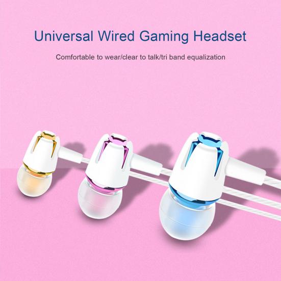 Sport Earbud with Microphone Anti-interference Noise Reduction Stereo Surround Heavy Bass Music Player Stable Signal 3.5mm Wired In-ear Earphone