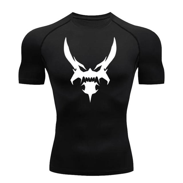 

2024 Мужская футболка с короткими рукавами для фитнеса, быстросохнущая компрессионная рубашка, дышащий спортивный топ с короткими рукавами S-3XL XXXL
