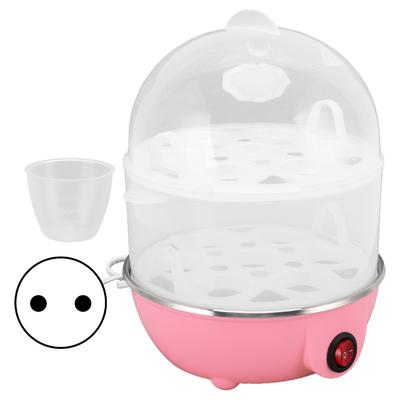 Cuocuova Uova Domestico 350W 2 Strati 14 Uova Alla Volta Spegnimento Automatico Sicuro Durevole PP Bollitore per Uova Con
