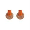 Bohemian Raffia Wood Geometric Earrings Women'S Hand-Woven Vintage Design Vacation Travel Wind Stud Earrings