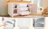 Chest of Drawers, High Gloss Sideboard with 2 Doors and 3 Drawers, LED Lighting, Cabinet for Living Room and Bedroom, 81 X 140 X 39 Cm, White