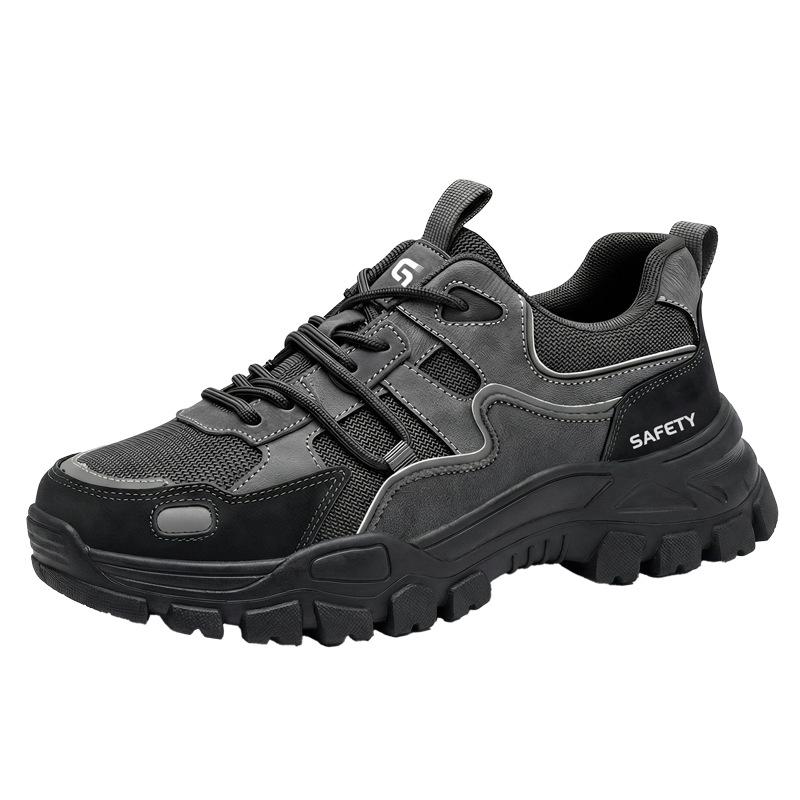 New Labor Insurance Shoes Men's Summer Breathable Fashion Anti-piercing Safety Shoes Steel Bag Head Anti-smashing Comfortable Work Shoes