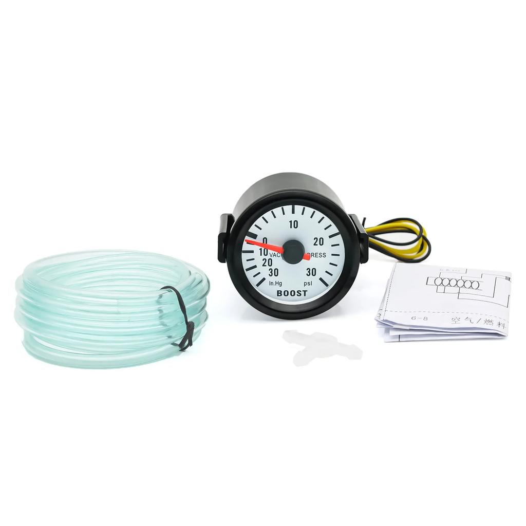 52mm Car Gauge Blue Backlight Voltage Water Oil Temp Turbo Boost Gauge Turbin -30~30 PSI -1~2 Bar Instrument Meter Oil Pressure