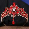 DIEZI Korean Elegant Luxury Bridal Opal AB Crystal Pendant Tiara For Women Girls Wedding Party Crown Hair Accessories Headpiece