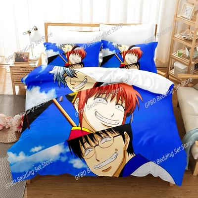 3D Print Anime Gintama Bedding Set For Bedroom Soft Modern Bedspreads Comefortable Kids Duvet Cover Quilt Cover And Pillowcase
