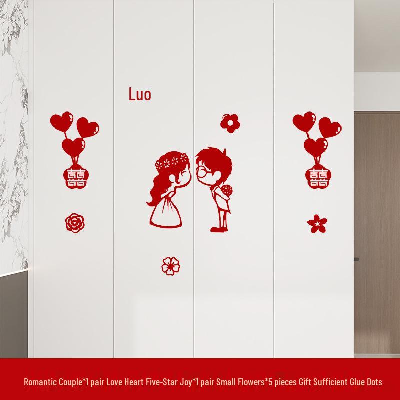 

Wedding Room & Wardrobe Decor Set: Groom s Bedroom Double Happiness Stickers
