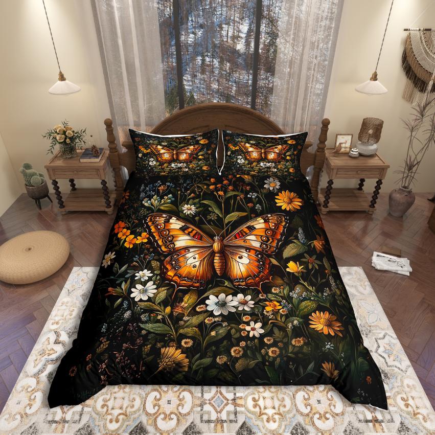 Comforter Homewish Rustic Hummingbird Modern Aesthetic Art Comforter Setcountry Flower Floral Bed Set For Girl