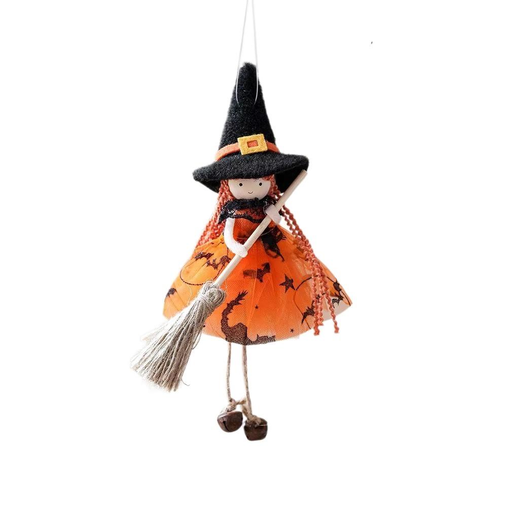 Kid Toy Halloween Witch Dolls Hanging Witch Figurine Handicraft  for Christmas Tree