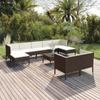 Day and Night - Day and Night Garden Furniture Set 10 Pieces and Brown Synthetic Rattan Cushions