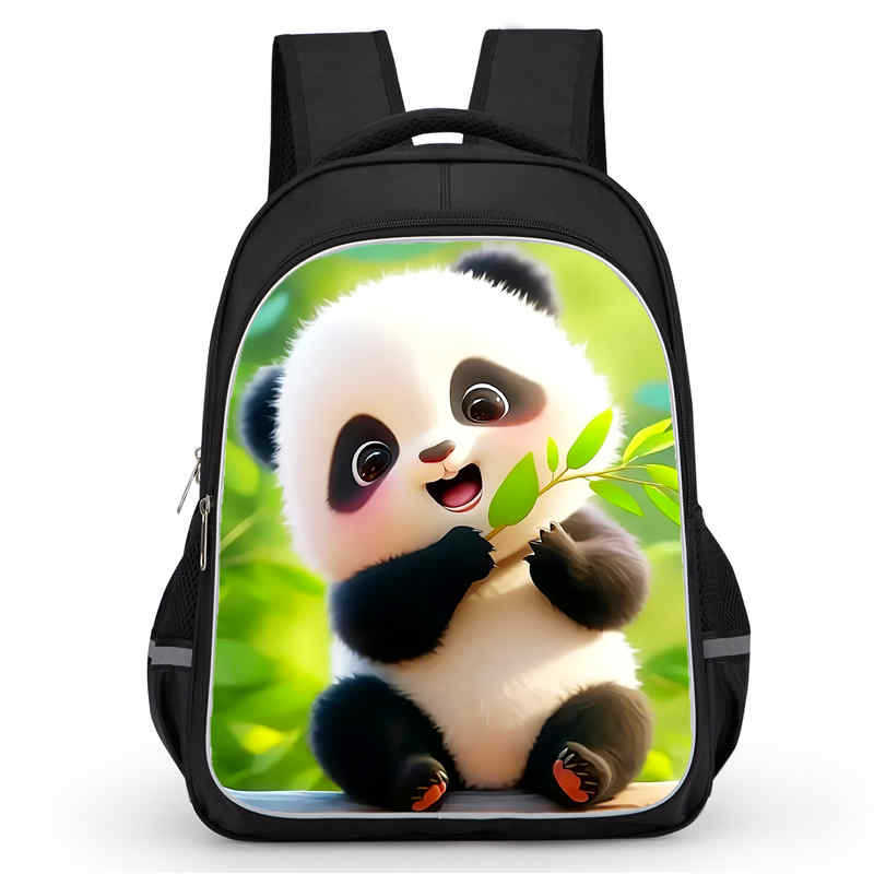 Panda Niedliche Schultasche Verschleißfest Großes Fassungsvermögen Wirbelsäulenschutz Und Anti-Buckel Schüler Party Must-Have Leichter Rucksack