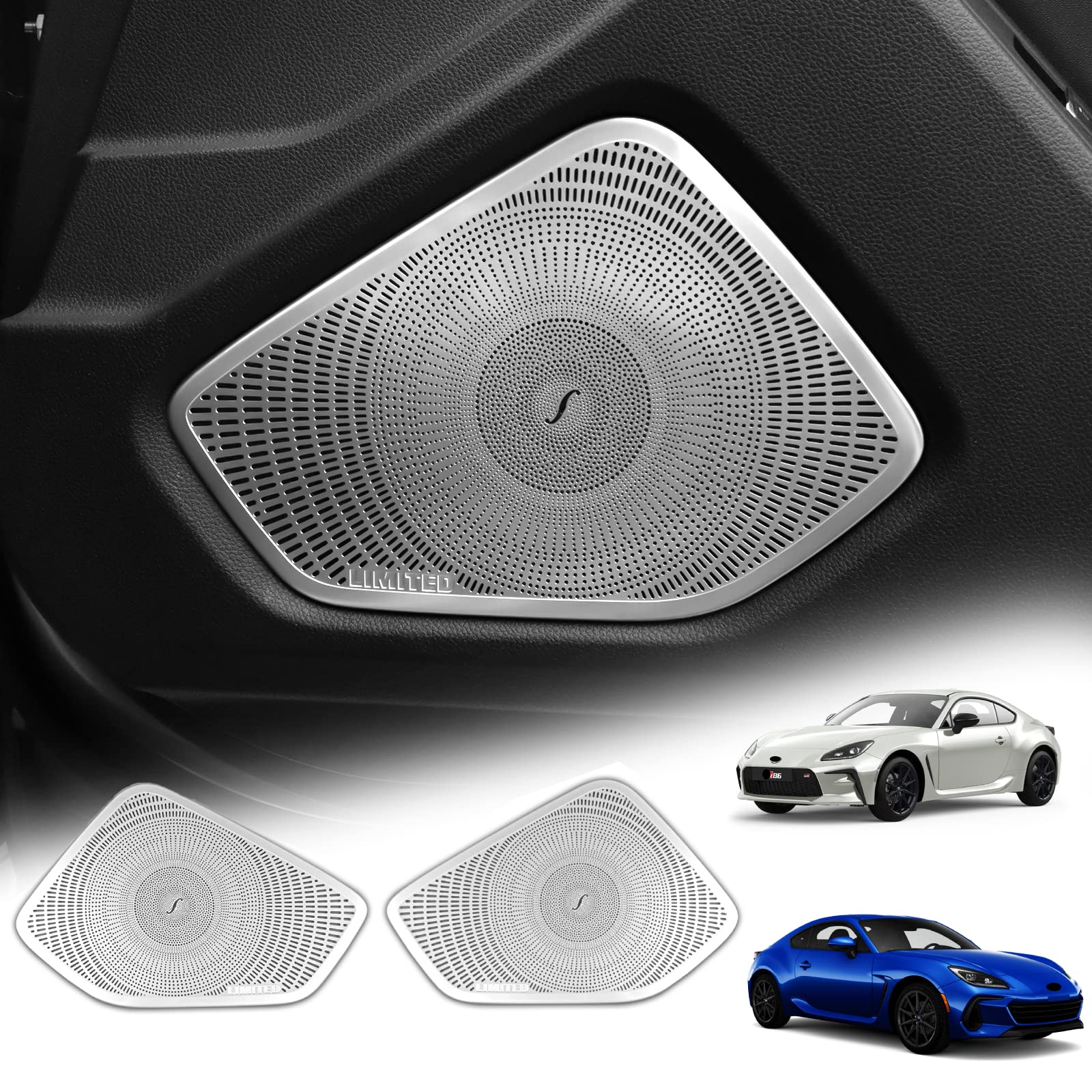 

KUNGKIC Новая Toyota GR86 ZN8 Subaru BRZ ZD8 Накладка на динамик двери, декоративная рамка серебряный