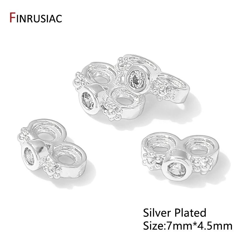 

14/18K Gold Plated Brass Beads Spacer Bar Separators,2/3/4/5 Holes Spacer Bar Beads Connector For DIY Jewelry Making Accessories 2 pieces