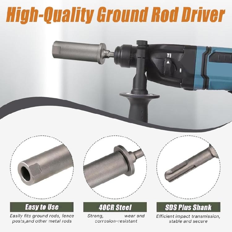 Multipurpose Drill Adapter Tool Removable Adapter for Ground Rod Installation In Outdoor Fence Construction