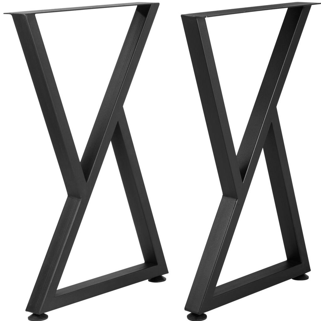Z Shape Metal Table Legs Dining Table Legs 28"x18" Desk Legs Set of 2