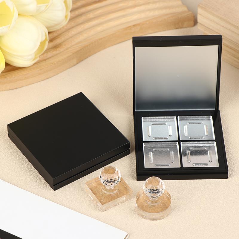 4 Grids Empty Magnetic Cosmetics Palette Holder Box Professional Lip Gloss Case With Mirror Powder Blusher Box For Eyeshadow