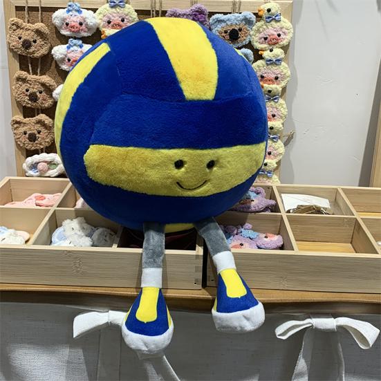 Plush Doll Cartoon Volleyball Soft Elastic Washable Cuddling Toy Sofa Car Seat Bed Decoration Throw Pillow Office Nap Pillow