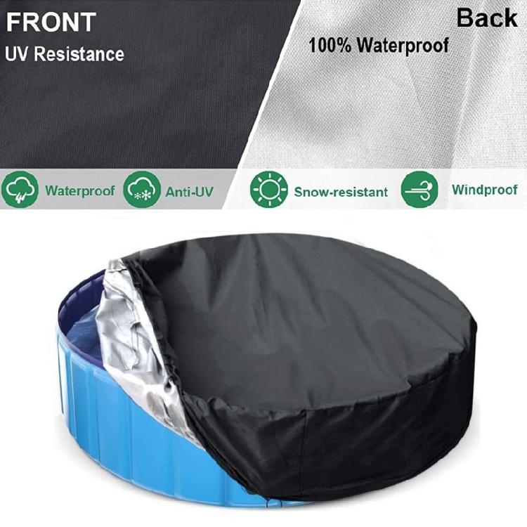 Round Pool Cover for Above Ground Pool Oxford Fabric Pool Cover for Above Ground Pool Waterproof Dustproof Swimming Pool