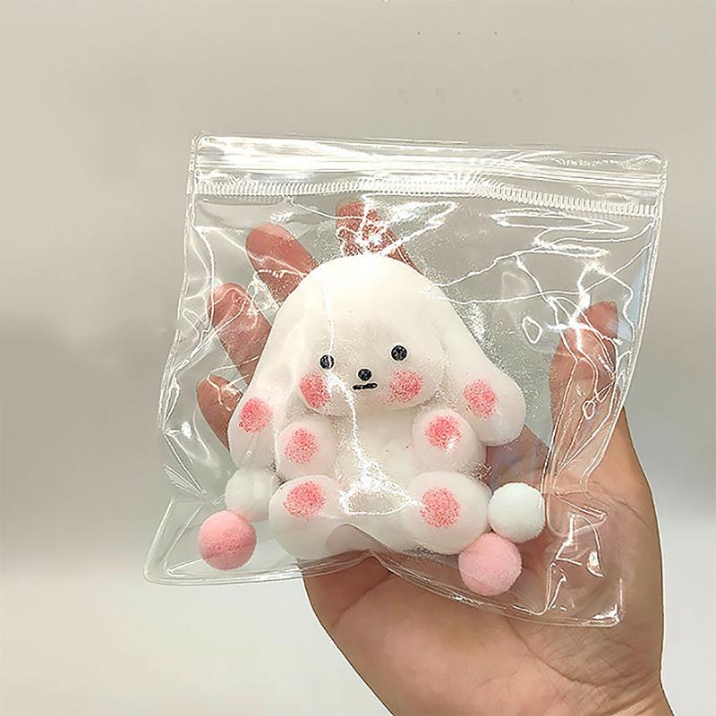 Kawaii Plysj Kanin Fidget Leker Stresslindring Klem Irritabilitet Fingertupp Leker Voksen Barn Squishy Leker Gaver